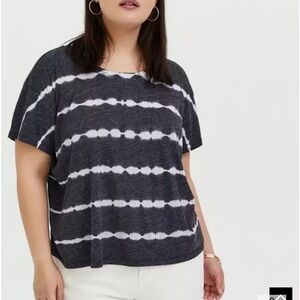 Torrid Relaxed Fit Triblend Crew Neck Crop T-shirt